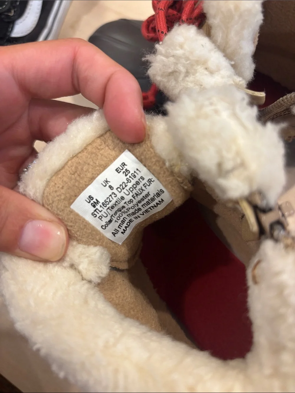 Sperry Kids Brown and Red Lace Insulated Duck Boots